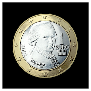 1 € -  Wolfgang Amadeus Mozart