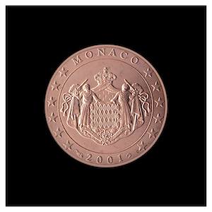 2 ¢ - The coat of arms of the Sovereign Princes of Monaco