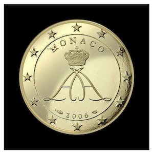 50 ¢ -  Prince Albert II Seal