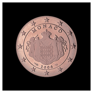 5 ¢ -The coat of arms of the Sovereign Princes of Monaco